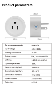 Tuya WiFi <strong>Smart</strong> <strong>Plug</strong> 20A Power Monitor <strong>Smart</strong> Socket Timer <strong>for</strong> US Canada Mexico Peru Colombia-Works <strong>Alexa</strong> Google Home Zigbee 16A - Product Image 5
