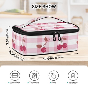 New Arrival Custom <b>Sublimation</b> Checked Print Insulated Thermal Cooler Lunch Bags for Kids Adults Food Delivery - Product Image 2