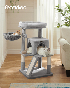 Feandrea Multi Level <strong>Cat</strong> Climbing Condo Tower Wholesale Wood <strong>Cat</strong> Furniture Scratching Sisal <strong>Cat</strong> Tree House - Product Image 2
