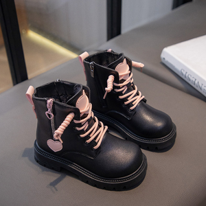 Nouvelles chaussures décontractées pour enfants à la mode, bottes en cuir mignonnes pour bébé fille, bottes à semelle souple pour filles, automne - Product Image 5