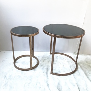 Mesas <span class=keywords><strong>de</strong></span> esquina <span class=keywords><strong>de</strong></span> vidrio y mármol <span class=keywords><strong>de</strong></span> acero inoxidable personalizadas para sala <span class=keywords><strong>de</strong></span> estar, gran oferta - Product Image 5