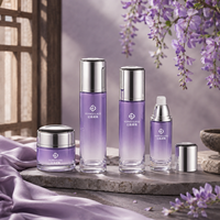 Emballage cosmétique de boutique, flacon pompe en verre 30ml 40ml 50ml 100ml 120ml, conteneur pour soins de la peau, design personnalisé, impression à l'écran