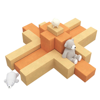 Canapé modulaire en mousse à mémoire de forme pour enfants, salle de jeux moderne pour parents et enfants, canapé sectionnel pour enfants, canapé de jeu doux pour garçons et filles