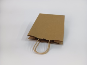 Bolsa de Papel Kraft Personalizada 100% Reciclable y Ecológica con Asas Retorcidas para Llevar Comida, con su Propio Logotipo - Product Image 3