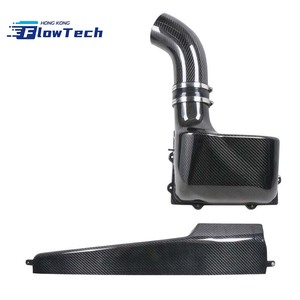 Sistema de Admisión de Aire Frío 100% Fibra de Carbono Seca con Filtro Cónico para VW Golf MK7 R GTI Audi S3 8V EA888 2.0T – Entrada de 4 Pulgadas de Alto Flujo - Product Image 1