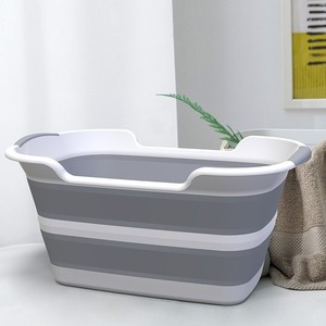 Baignoire pliable pour animaux de compagnie de 27 L, améliorée avec trou de vidange et collecteur de poils d'animaux, baignoire portable pliable pour le bain et le rangement - Product Image 4
