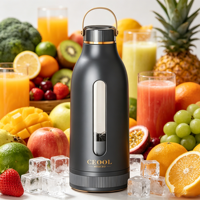 Blender portable commercial rechargeable par USB, 0,4 L, 10 lames, mini-bouteille licuadora, mini-blender, presse-agrumes
