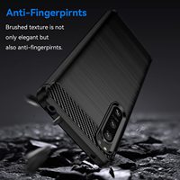 Coque de téléphone en TPU souple à motif carbone, antichoc et anti-chute, pour Sony Xperia 1 5 10 II III IV V VI VII VIII