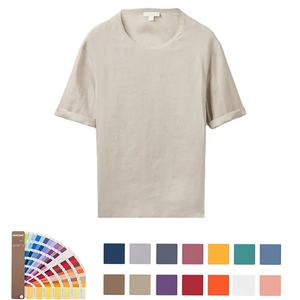 Camisetas de Lino al por Mayor, Camisetas Casuales Personalizadas de Cáñamo 100% Orgánico - Product Image 2