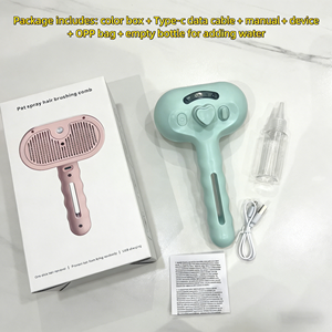 Spazzola Elettrica Impermeabile per Toelettatura Animali Domestici con Funzione Spray Fine in Tessuto e Plastica, Autopulente per Cani e Gatti - Product Image 6