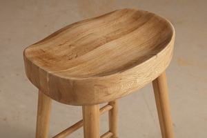 İskandinav tarzı eski yüksek-kaliteli Cafe Restaurant süt çay dükkanı doğal ahşap renk katı beyaz meşe <span class=keywords><strong>Bar</strong></span> tabureleri - Product Image 4