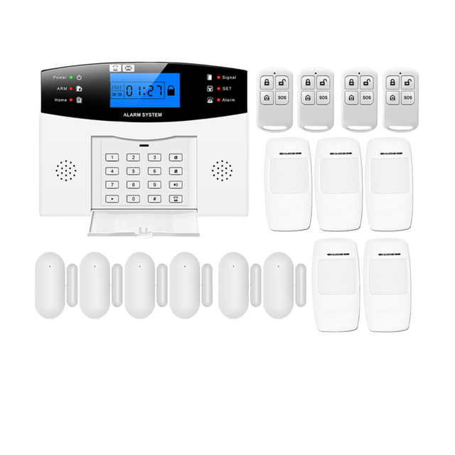 Wifi GSM GPRS Wireless Home Burglar Security Alarm System Integrated Via Tuya APP with door motion sensor