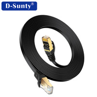 Cable Ethernet Plano Cat 7 de Cobre Trenzado D-Sunty de 10 Gbps y 600 MHz, Blindado y Resistente a la Intemperie, de 10 Metros, RJ45, para PS5/4/3, Xbox, Módem, Router, LAN