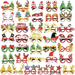 Arbre de noël elfe renne bois père noël bandeau chapeau de noël fête de noël lunettes ensemble pour joyeux noël fête fournitures - Product Image 6