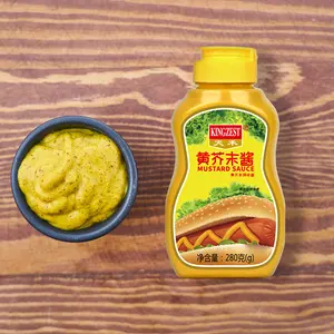 Gelbe Senfs auce Gewürz mischung 300g Squeeze Sauce Flasche Asian Style Senfs auce