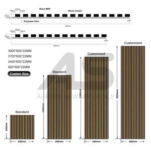 Akustik Panneaux muraux à lattes en bois MDF de haute qualité <span class=keywords><strong>Feutre</strong></span> acoustique insonorisé pour la décoration intérieure du salon et de la chambre à coucher - Product Image 5