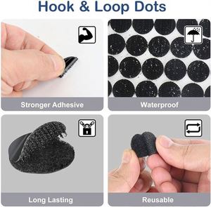 200 Piezas de Cintas Autoadhesivas de Poliéster Negro de 0.79 Pulgadas, Cintas de Gancho y Bucle de Alta Resistencia, Ecológicas, para Zapatos, Hogar y Oficina - Product Image 2