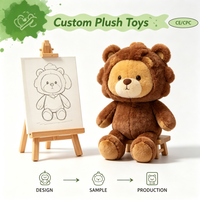 Fabricants de jouets en peluche personnalisés OEM/ODM : Créez votre propre peluche avec logo, 15-25 cm, faible MOQ