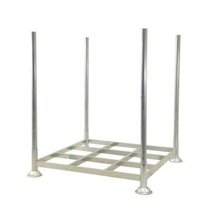 Estantes apilables de paletas de acero de alta resistencia, paletas postes para almacenamiento de almacén de telas textiles - Product Image 4