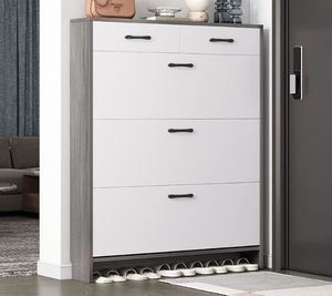 Factory Price Modern Ultra Thin <b>Shoe</b> <b>Storage</b> Cabinet Artificial Board Dustproof <b>Shoe</b> <b>Rack</b> with Flip Drawer Design - Product Image 5
