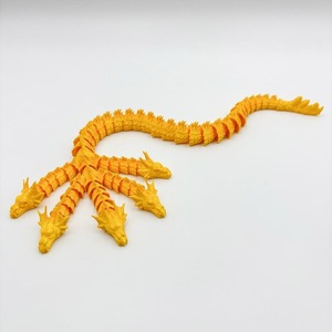 Fournisseurs en gros de figurines tendance imprimées en 3D en plastique, thème films et séries TV, serpent à cinq têtes et dragon chinois à articulations mobiles, échelle 1/12 - Product Image 6