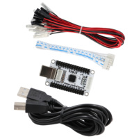Nouveau encodeur USB d'arcade à retard zéro pour commutateur PC Raspberry Pi 5PIN Joystick avec bouton 2.8MM Type mécanique