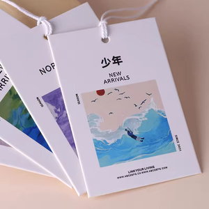 Embossed logo Luxury Recyclable Cardboard Custom Printing Hang Tags for Clothing - Product Image 6