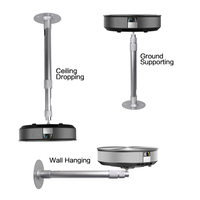 Soporte retráctil para cámara de seguridad, ajustable de 60-120 cm, de metal, para exteriores/interiores, soporte telescópico universal para cámara de vigilancia.