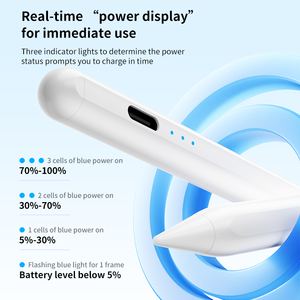 ปากกาสไตลัสแม่เหล็กแบบแอคทีฟ M4 ปี 2025 สีขาว อลูมิเนียมอัลลอย ชาร์จผ่านพอร์ต Type-C หัวเปลี่ยนได้ สำหรับ iPad Pro Air Mini รองรับการเอียง - Product Image 5