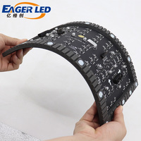 Eagerled 240x120mm 320x160mm Écran Publicitaire Panneaux de Dalles LED Souples Courbes pour Mur Vidéo LED