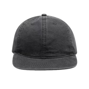 Gorra de Béisbol de Algodón Lavado con Logotipo Personalizado al por Mayor, Gorra de Papá sin Estructura de Copa Suave y Visera Corta, Gorra Retro Vintage de Visera Plana para el Sol - Product Image 1