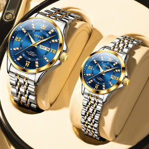 Reloj de Pulsera OLEVS 3620 de Diseño Elegante y Personalizado para Parejas, con Correa de Acero Inoxidable, Resistente al Agua y con Calendario - Product Image 1