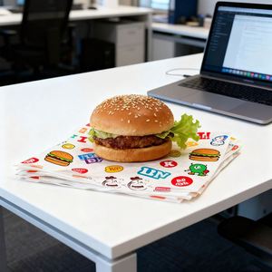 Papel para Sándwiches, Papel para Hamburguesas, Papel Encerado Antigrasa de Grado Alimenticio con Logotipo Personalizado, Papel para Hornear, Papel para Pan - Product Image 4