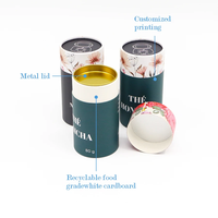 Cylindre en carton biodégradable personnalisé pour café, emballage de qualité supérieure pour thé en vrac, tube en papier pour thé aux herbes