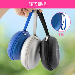 Jia Yao <b>LED</b> Portable <b>Mirror</b> <b>Makeup</b> Bag Round Rechargeable Case With Light For Travel And Home Use - Product Image 1