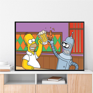 Pósteres y Cuadros de Dibujos Animados, Pintura en Lienzo, Arte de Pared, Cuadro Decorativo - Product Image 4