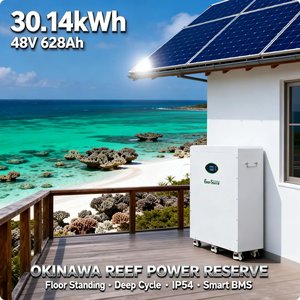 Batterie au lithium 48V 628Ah 30kWh pour systèmes de panneaux solaires, sur pied avec roues - Product Image 5