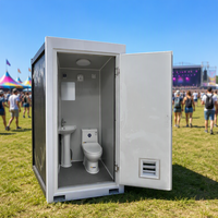 Toilettes et salles de bain modulaires portables en conteneurs maritimes préfabriqués en acier, fabriquées en Chine, design respirant, installation facile, personnalisables