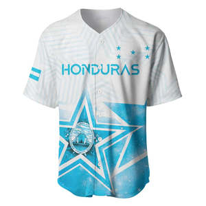 Jersey Baseball Honduras yang Dipersonalisasi, sebuah Negara Berbintang, Persatuan dalam Keharusan, Lengan Pendek, Poliester, Seragam Baseball Nikaragua - Product Image 3