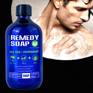 Gel de Ducha Natural y Orgánico de Marca Privada con Aceite de Árbol de Té, Limpiador y Reparador, Nutritivo, OEM, Calma la Piel con Picazón - Product Image 3