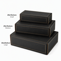 Boîte d'expédition en carton ondulé kraft noir avec logo personnalisé en feuille d'or, boîte cadeau pliante de luxe pour l'emballage de vêtements et de cosmétiques