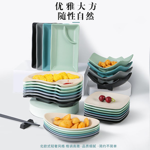 Xiangyuanmei Nordic <b>melamine</b> tableware, snack <b>plates</b>, commercial cold dish creative fries <b>plates</b>, trendy small <b>plates</b>, plastic - Product Image 4