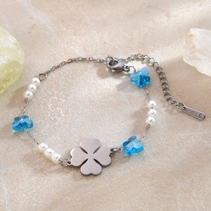 High Quality Wind Flower <b>Beaded</b> <b>Bracelet</b> 304 Stainless Steel Material Petal Three Dimensional Design <b>Bracelet</b> <b>for</b> Women - Product Image 5