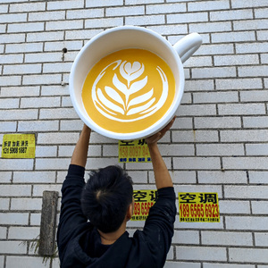 ประติมากรรมไฟเบอร์กลาสรูปแก้วกาแฟสำหรับตั้งพื้น ตกแต่งสวน คาเฟ่ ร้านค้า - Product Image 3