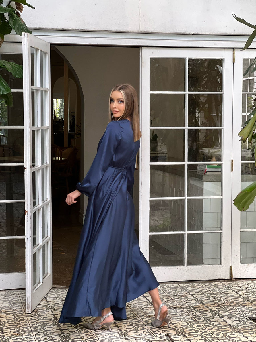green emerald velvet dress Strong Feelings Red Satin Maxi Dress – Shop the Mint main image 1