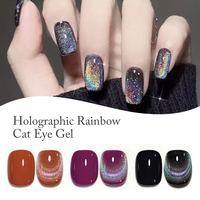Laissnail Laser Diamant Cat Eye Gel Polish Magnétique Glitter Cat Eye Gel Soak Off Salon UV Gel