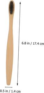 Cepillos de Dientes de Bambú Biodegradables, Ecológicos, con Cerdas de Color, Cepillos de Dientes de Madera con Cerdas Suaves - Product Image 5