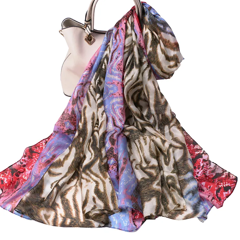 Bufandas de tela de seda para mujer, 100% mm, 4,5