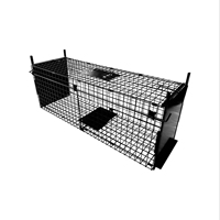 Piège à animaux vivants pliable à double porte, cage de capture humaine pour chats et chiens, cage métallique pour animaux, pour le sauvetage et la lutte antiparasitaire