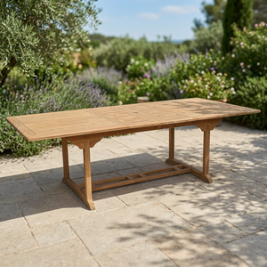 Modern Style Solid Wood Teak Rectangular Extendable Dining <b>Table</b> <b>Folding</b> <b>Garden</b> Furniture for Outdoor Beach Kitchen Hotel - Product Image 1